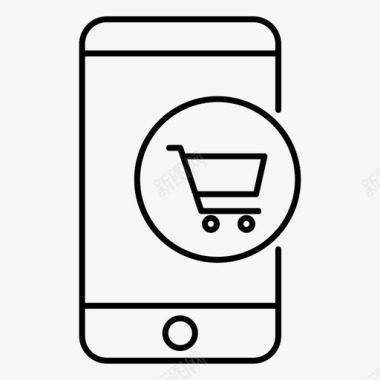 购物车应用程序手机图标图标