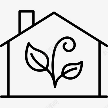 生态建筑生态住宅图标图标