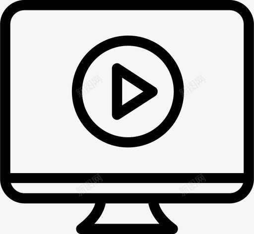 视频教程计算机电子学习图标svg_新图网 https://ixintu.com 电子学习 网络研讨会 视频教程 计算机 课程