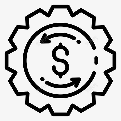 货币处理商业美元图标svg_新图网 https://ixintu.com 商业 投资 美元 货币处理 金融 金融和货币