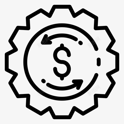 货币处理商业美元图标svg_新图网 https://ixintu.com 商业 投资 美元 货币处理 金融 金融和货币
