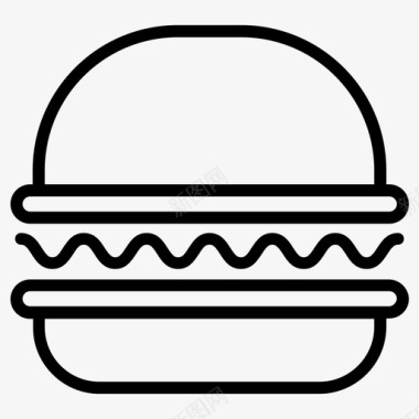 汉堡食物垃圾食品图标图标