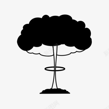 核爆炸原子弹蘑菇云图标图标