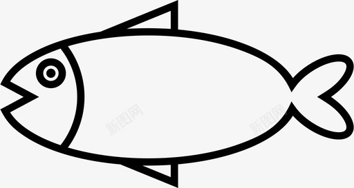鱼动物海洋图标svg_新图网 https://ixintu.com 动物 宠物 海 海洋 鱼