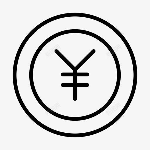 硬币货币日语图标svg_新图网 https://ixintu.com 日元 日本文化图标 日语 硬币 货币