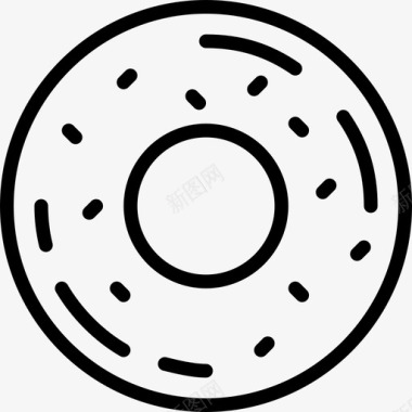 甜甜圈烹饪吃图标图标