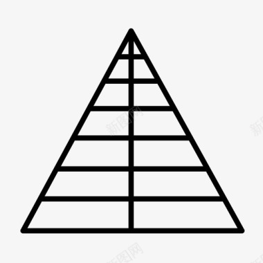 金字塔层次结构层图标图标