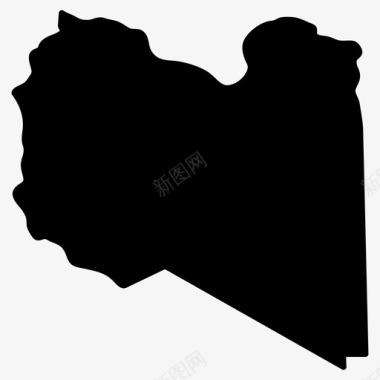利比亚地图图标图标