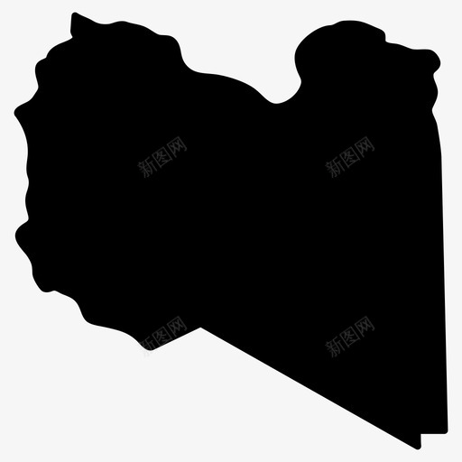 利比亚地图图标svg_新图网 https://ixintu.com 利比亚地图