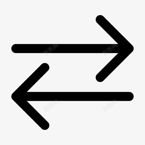 箭头同步方向导航图标svg_新图网 https://ixintu.com 传输 导航 方向 用户界面 箭头同步