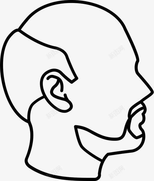 秃头发际马蹄铁图标svg_新图网 https://ixintu.com 中年 发际 男性 男性发型轮廓 秃头 马蹄铁