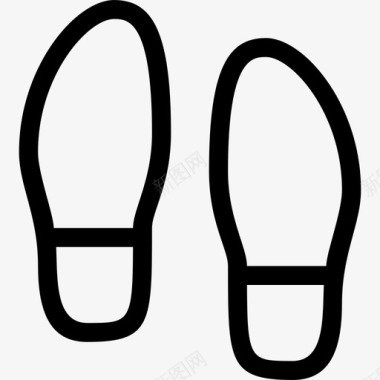 脚印脚步鞋子图标图标