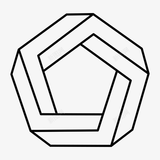 彭罗斯五边形神圣几何学图标svg_新图网 https://ixintu.com 彭罗斯五边形 神圣几何学