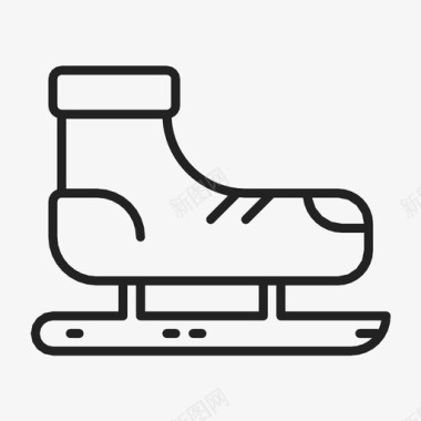 溜冰鞋圣诞节溜冰场图标图标