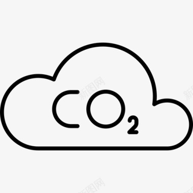 二氧化碳云自然生态图标图标