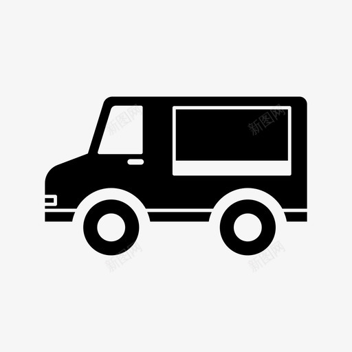 卡车送货快餐图标svg_新图网 https://ixintu.com 卡车 快餐 车辆 送货 零食
