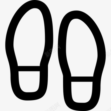 脚步脚印鞋子图标图标