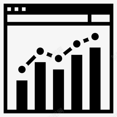 图表增加商业互联网趋势图标图标