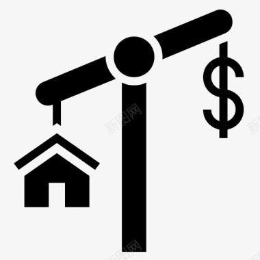 房地产房价抵押贷款图标图标