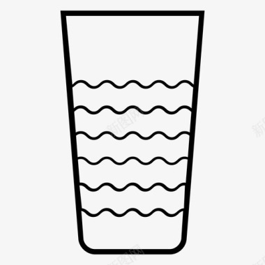 玻璃水四分之三数量容器图标图标