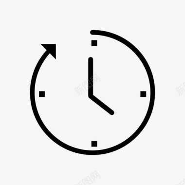 时间管理时钟交货时间图标图标