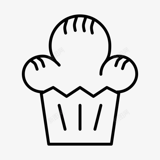 纸杯蛋糕面包食品店图标svg_新图网 https://ixintu.com 纸杯蛋糕 面包 食品 食品店