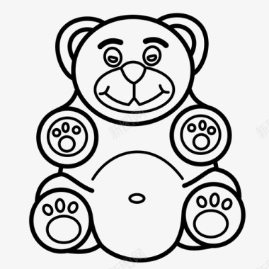 果冻熊熊玩具糖果图标图标