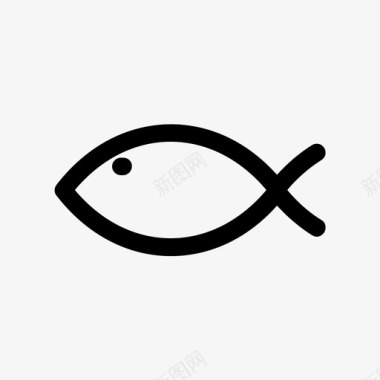 鱼基督教圣餐图标图标