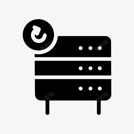 重新加载备份网络图标svg_新图网 https://ixintu.com 备份 存储 服务器 网络 网络共享图示符图标 重新加载