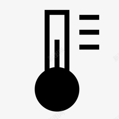 温度气候热量图标图标