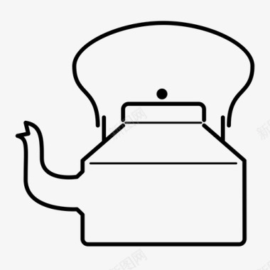 茶壶柴印度茶图标图标