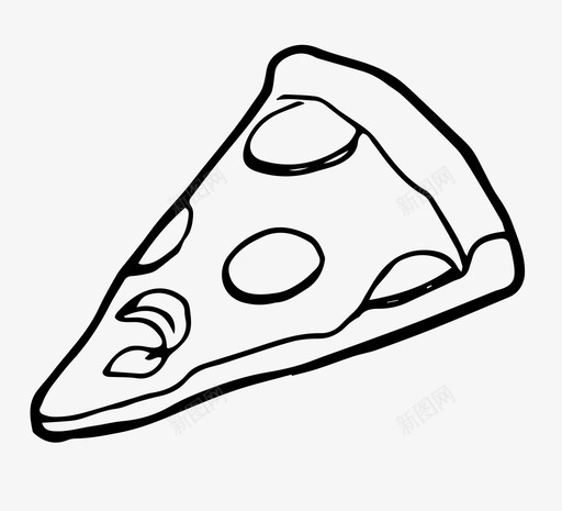 披萨手绘意大利香肠图标svg_新图网 https://ixintu.com 意大利香肠 手绘 披萨