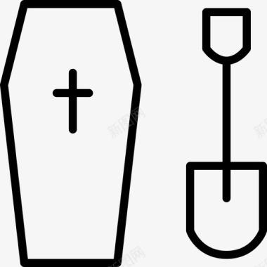 坟墓墓地十字架图标图标