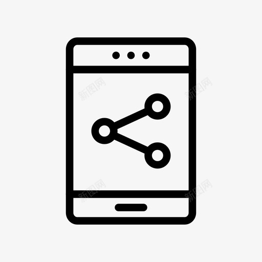 共享商务移动图标svg_新图网 https://ixintu.com 共享 商务 商务和金融线路图标 电话 移动 网络