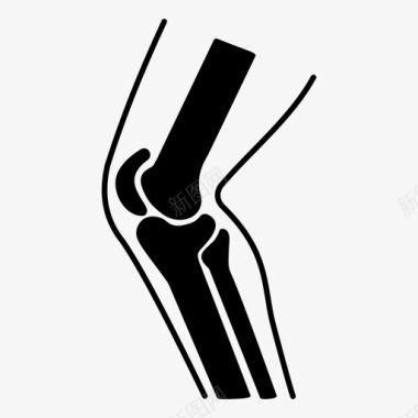 膝关节骨人腿医学图标图标