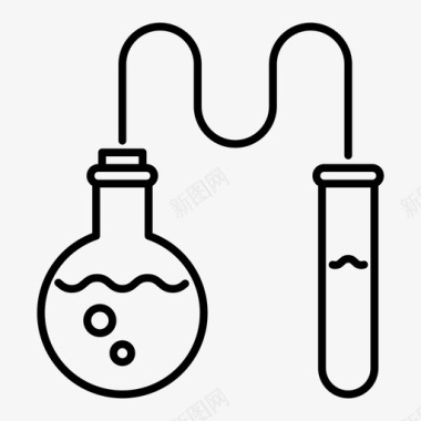 化学佛罗伦萨烧瓶科学图标图标