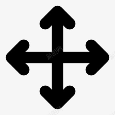 十字路口方向移动图标图标