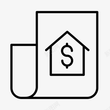 房地产广告拍卖房屋贷款图标图标