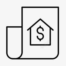 房产代理房地产广告拍卖房屋贷款图标高清图片