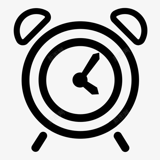 闹钟铃声时间图标svg_新图网 https://ixintu.com 时间 铃声 闹钟