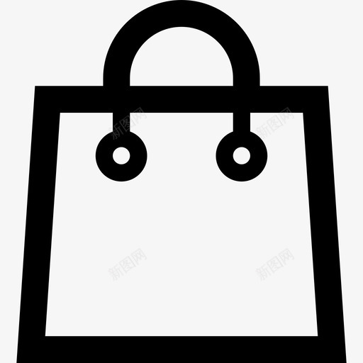 纸袋购买商店图标svg_新图网 https://ixintu.com 厚轮廓 商店 纸袋 购买