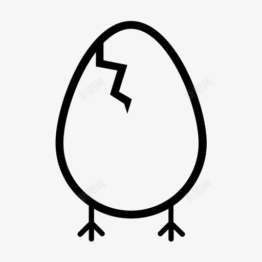 鸡开裂复活节图标svg_新图网 https://ixintu.com 2018年复活节 假日 复活节 开裂 感恩节 鸡 鸡蛋