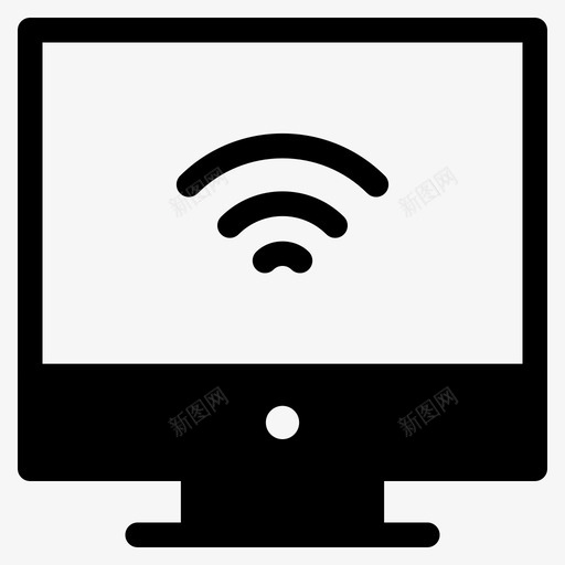 显示器连接电脑wifi图标svg_新图网 https://ixintu.com wifi 技术 显示器连接 电脑