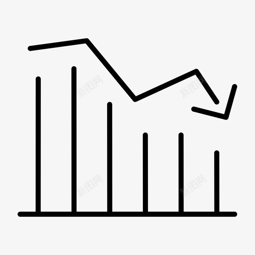 销售下降图表结果图标svg_新图网 https://ixintu.com 图表 结果 营销 趋势 销售下降