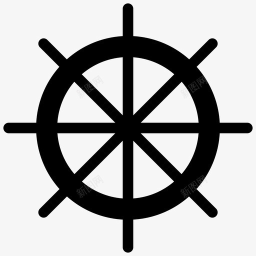 舵船舵方向图标svg_新图网 https://ixintu.com 方向 舵 船舵 船轮