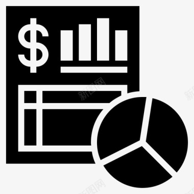 业务报告图表财务报告图标图标