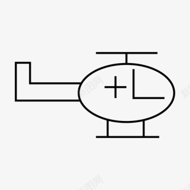 直升机急救飞行图标图标