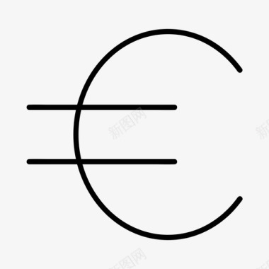 欧元货币收入图标图标
