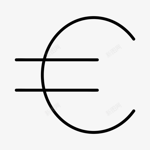 欧元货币收入图标svg_新图网 https://ixintu.com 收入 欧元 符号 货币