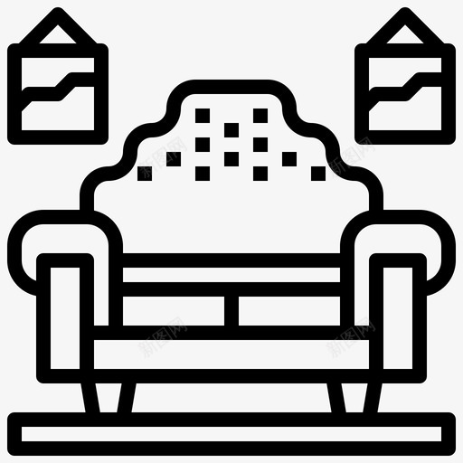 沙发扶手椅舒适图标svg_新图网 https://ixintu.com 客厅 家具 扶手椅 沙发 舒适